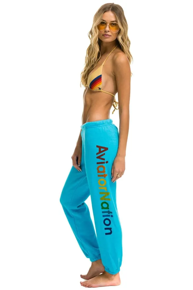 AVIATOR NATION VAIL SWEATPANTS 8211 NEON BLUE Women Aviator Nation Sweatpants