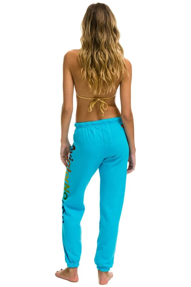 AVIATOR NATION VAIL SWEATPANTS 8211 NEON BLUE Women Aviator Nation Sweatpants