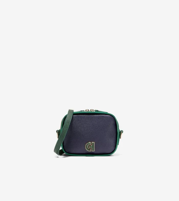 Bags and Backpacks Women Cole Haan Essential Crossbody Camera Bag Evening Bluescarabaventurine