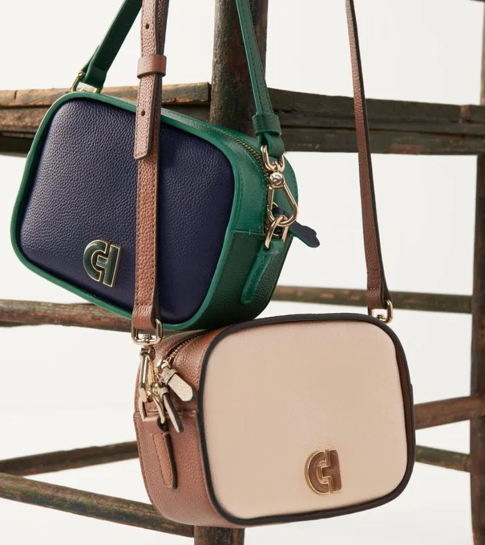 Bags and Backpacks Women Cole Haan Essential Crossbody Camera Bag Evening Bluescarabaventurine