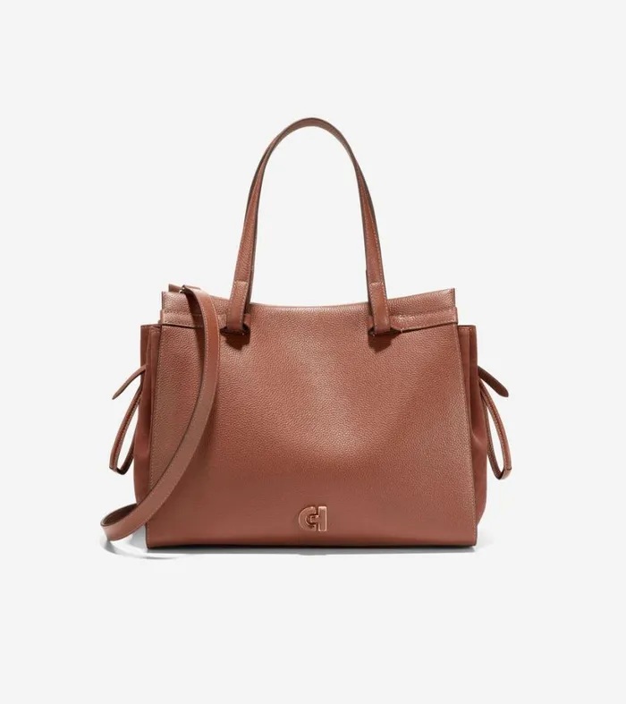 Bags and Backpacks Women Cole Haan Grand Ambition SideCinch Satchel Dark Sequoia