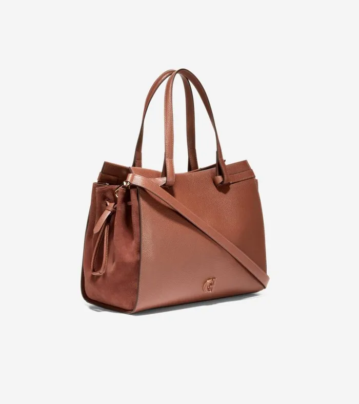 Bags and Backpacks Women Cole Haan Grand Ambition SideCinch Satchel Dark Sequoia