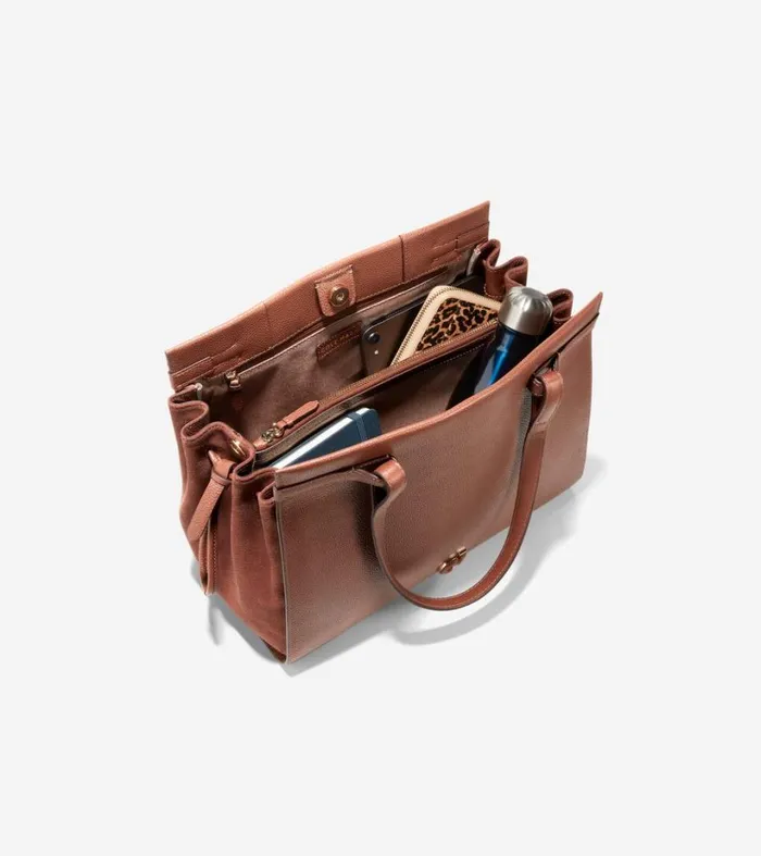 Bags and Backpacks Women Cole Haan Grand Ambition SideCinch Satchel Dark Sequoia