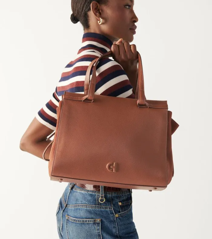 Bags and Backpacks Women Cole Haan Grand Ambition SideCinch Satchel Dark Sequoia