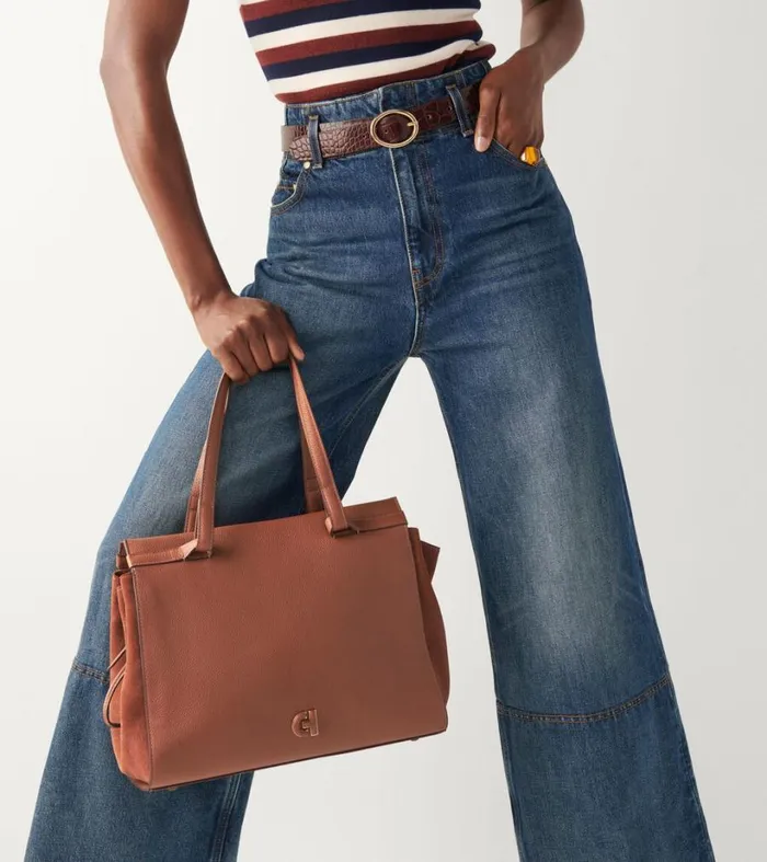 Bags and Backpacks Women Cole Haan Grand Ambition SideCinch Satchel Dark Sequoia