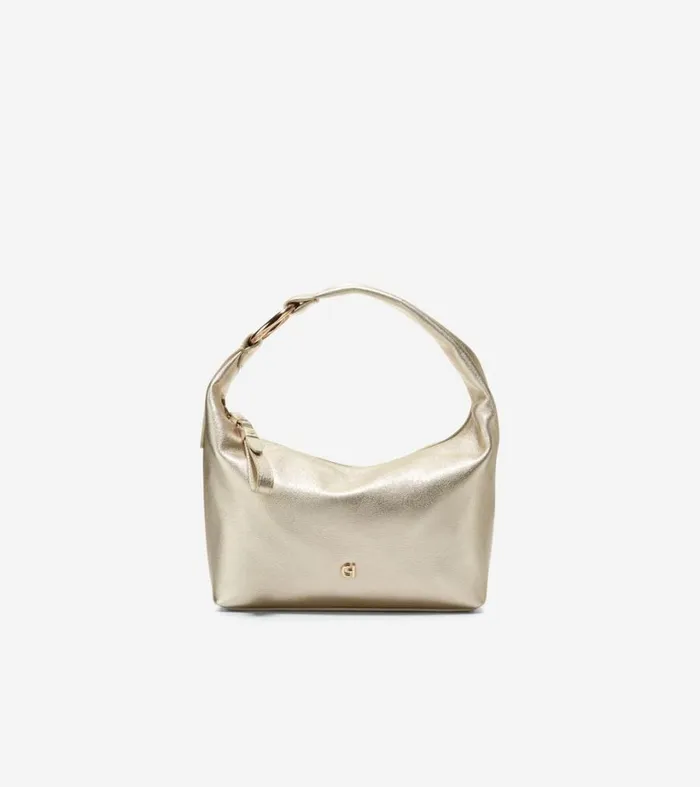 Bags and Backpacks Women Cole Haan Mini Hobo Bag Gold