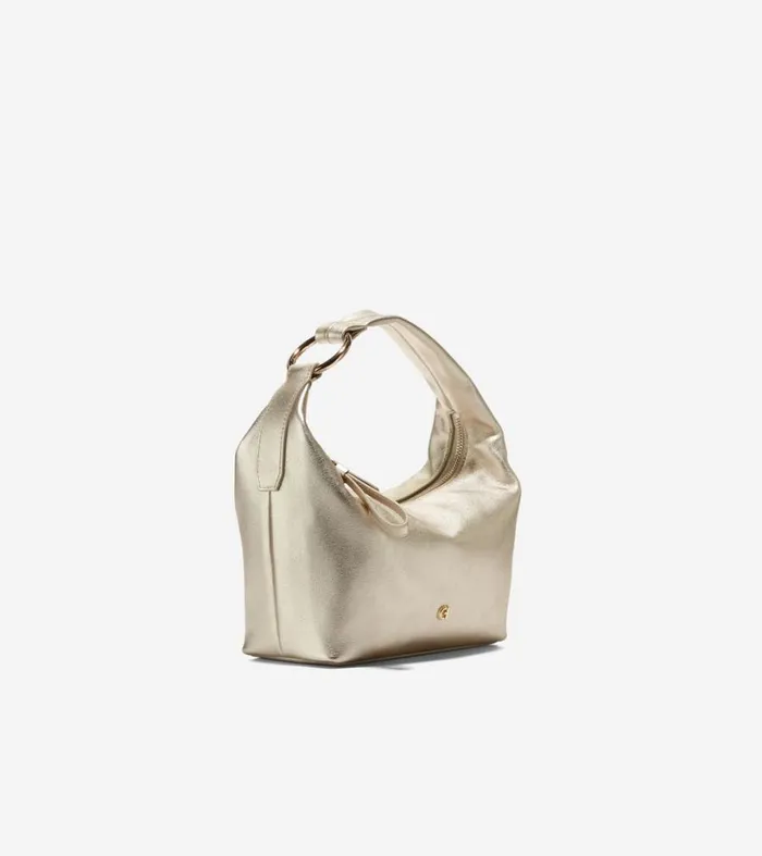 Bags and Backpacks Women Cole Haan Mini Hobo Bag Gold