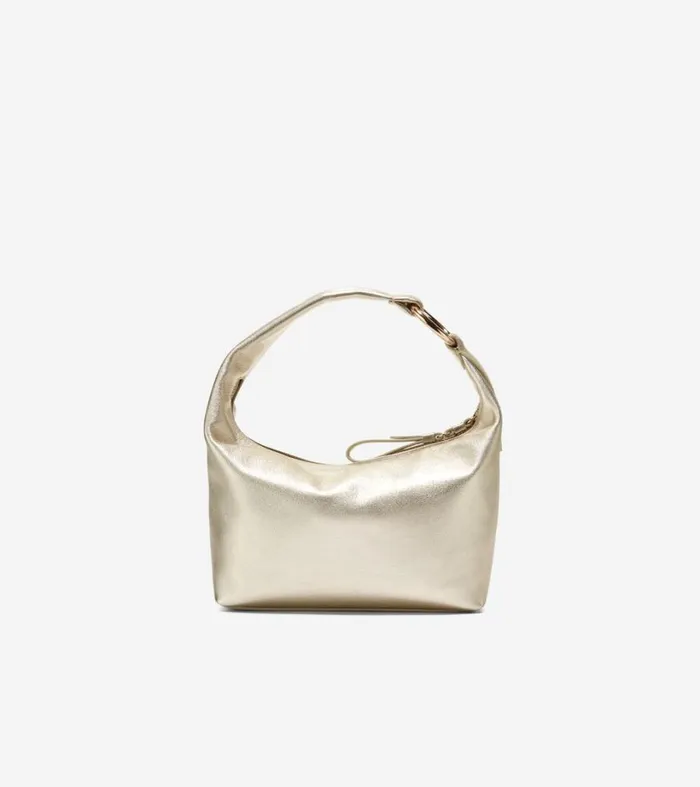 Bags and Backpacks Women Cole Haan Mini Hobo Bag Gold