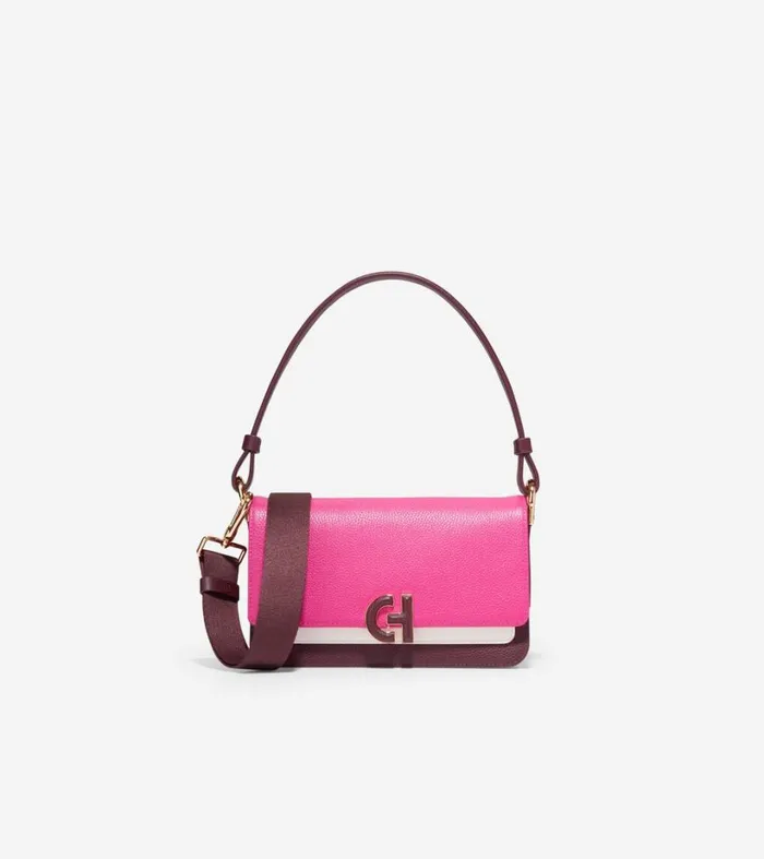 Bags and Backpacks Women Cole Haan Mini Shoulder Bag Bloodstonepink Yarrowivory