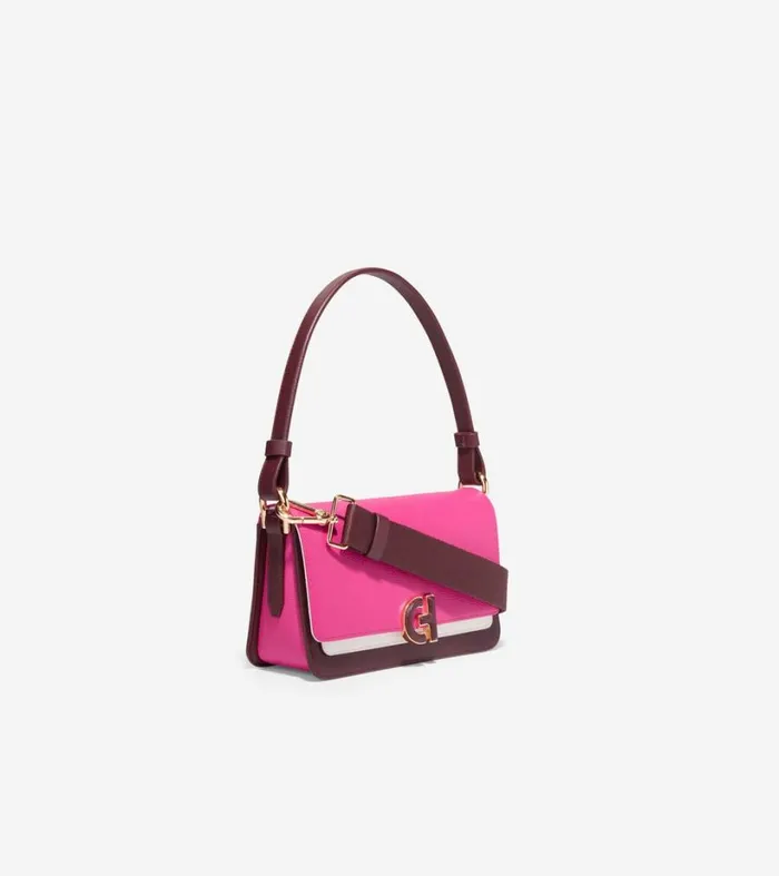 Bags and Backpacks Women Cole Haan Mini Shoulder Bag Bloodstonepink Yarrowivory