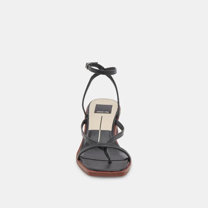 Banita Sandals Black Leather Women Dolce Vita Heels