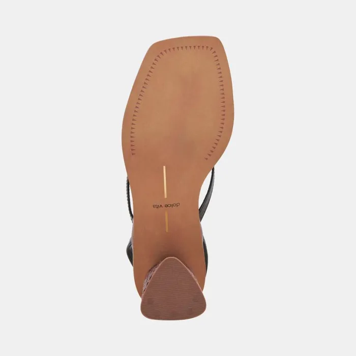 Banita Sandals Black Leather Women Dolce Vita Heels
