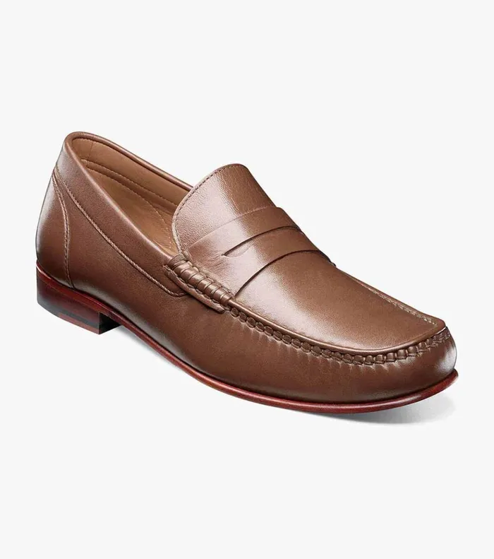 Beaufort Moc Toe Penny Loafer Cognac Men Florsheim Dress Shoes