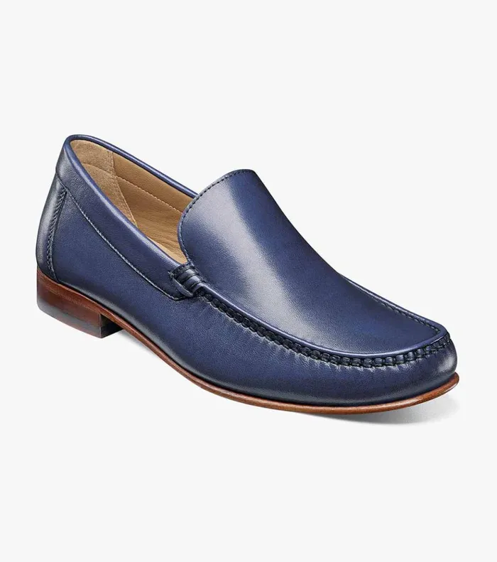 Beaufort Moc Toe Venetian Loafer Navy Men Florsheim Dress Shoes