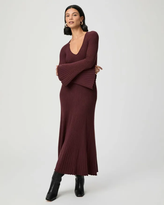Bel Dress 8211 Oxblood Women PAIGE Dresses Bel Dress 8211 Oxblood Women PAIGE Dresses