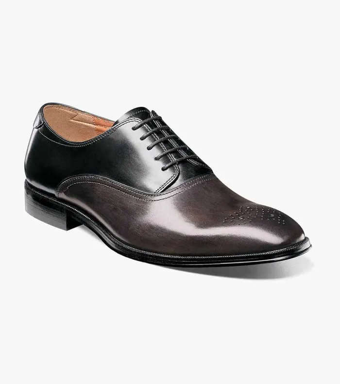 Belfast Medallion Toe Oxford Gray Multi Men Florsheim Dress Shoes