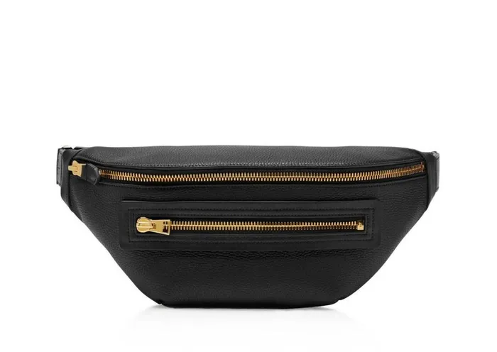 Belt Bags Men TOM FORD GRAIN LEATHER BUCKLEY BELT BAG Black