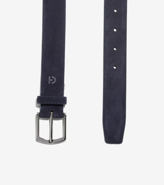 Belts Men Cole Haan 32MM Suede Belt Navy