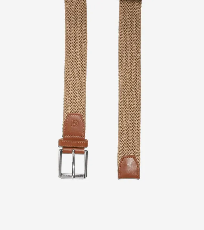 Belts Men Cole Haan 35MM Tubular Stretch Cord Belt Khaki