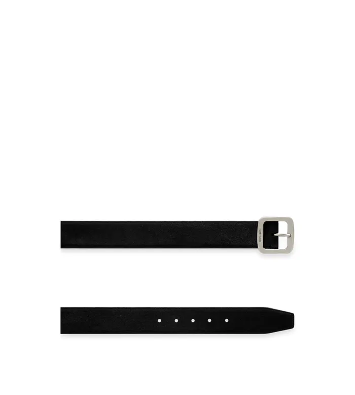 Belts Men TOM FORD SUEDE SQUARE BELT Black Belts Men TOM FORD SUEDE SQUARE BELT Black