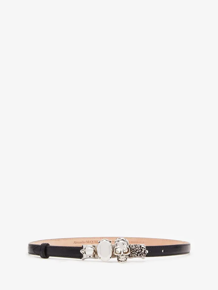 Belts Women Alexander McQueen The Knuckle Belt Black
