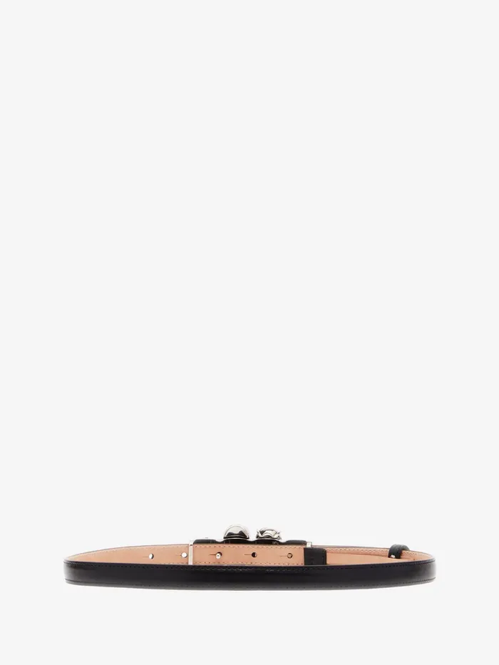 Belts Women Alexander McQueen The Knuckle Belt Black