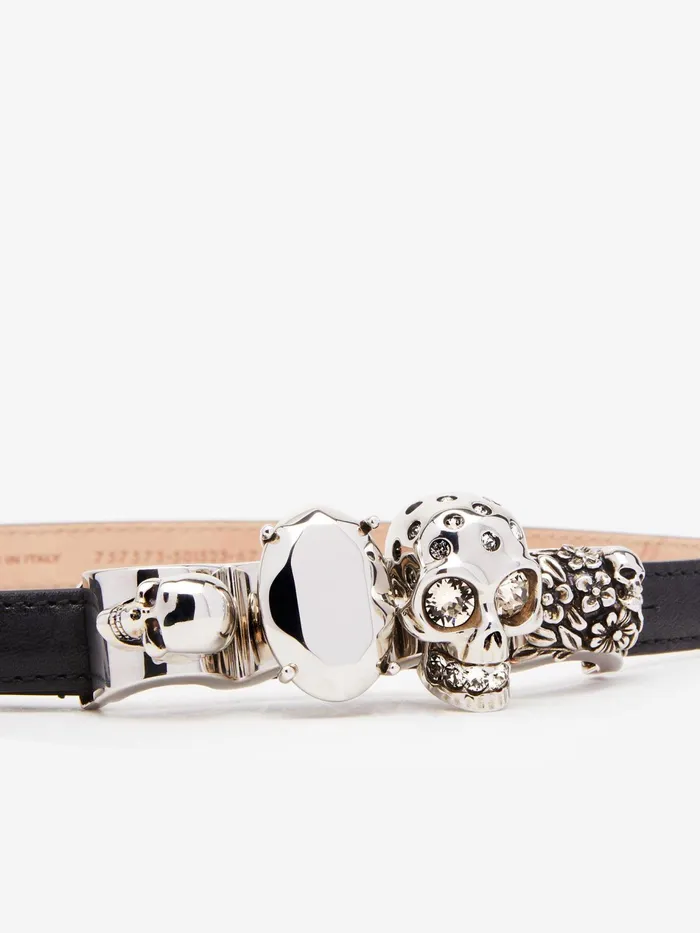 Belts Women Alexander McQueen The Knuckle Belt Black