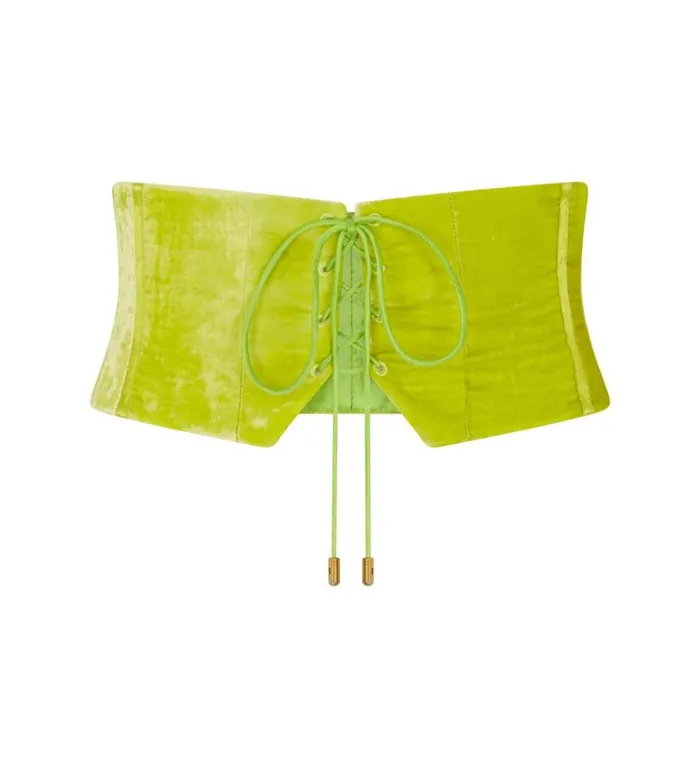Belts Women TOM FORD VISCOSE VELVET WAIST CINCHER Acid Yellow
