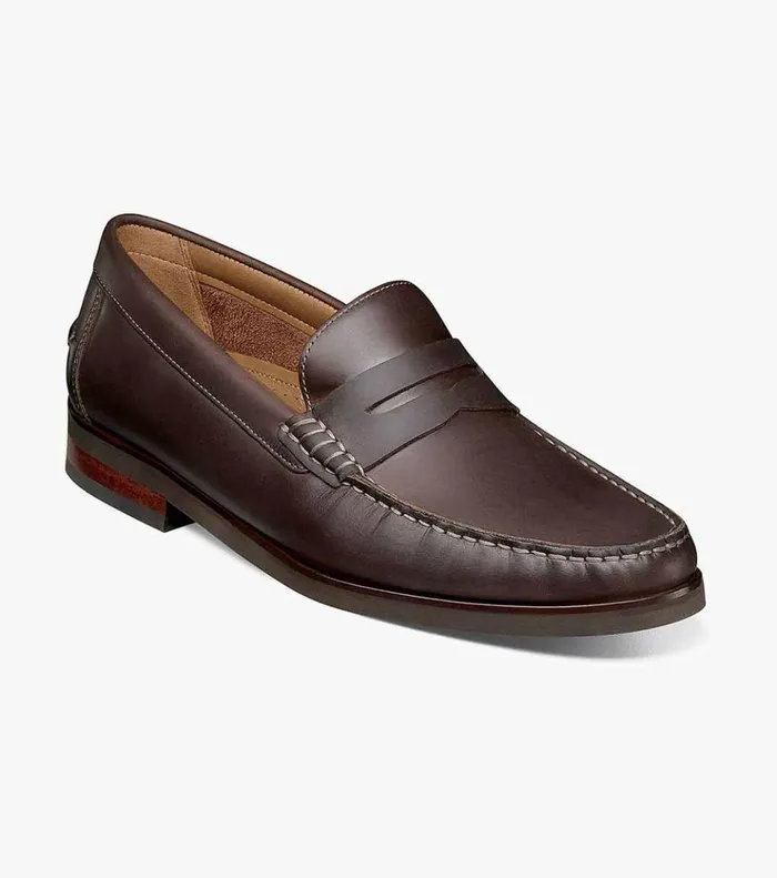Berkley Flex Moc Toe Penny Loafer Brown Ch Men Florsheim Dress Shoes