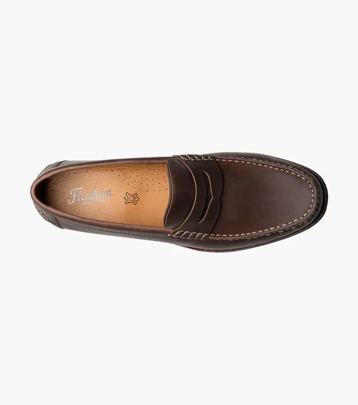 Berkley Flex Moc Toe Penny Loafer Brown Ch Men Florsheim Dress Shoes