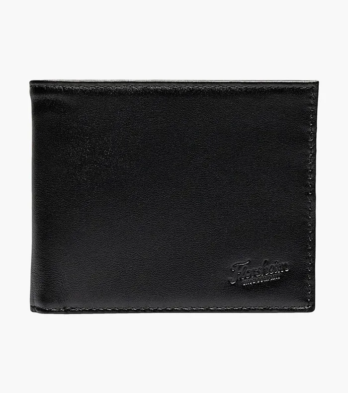 Bifold Wallet Black Black Men Florsheim Small Leather Goods