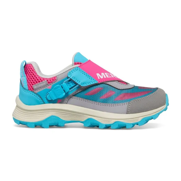 Big Moab Speed Low Ziptrek Waterproof Greyturquoiseberry Kids Merrell Sneakers