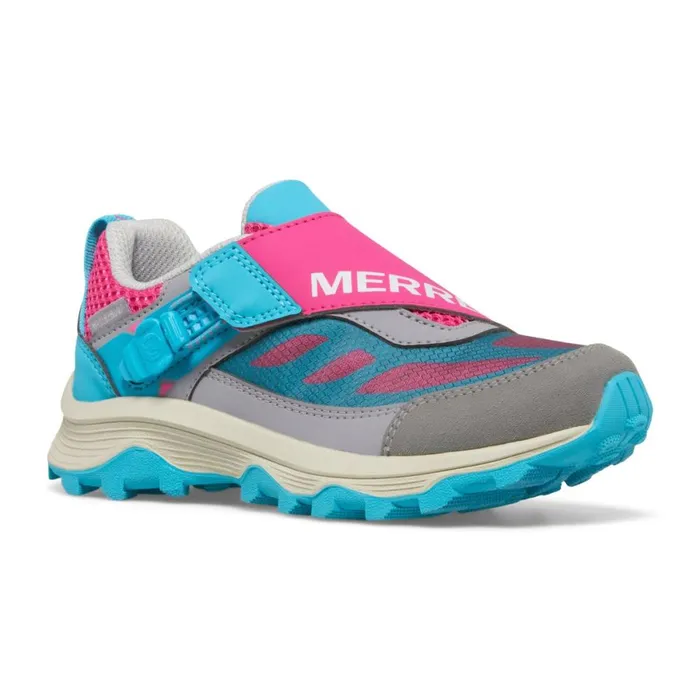 Big Moab Speed Low Ziptrek Waterproof Greyturquoiseberry Kids Merrell Sneakers