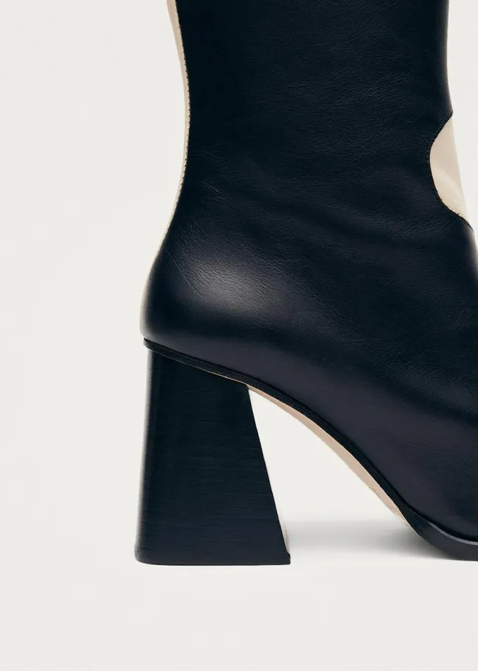 Blair Bicolor Black Cream Ankle Boots Women ALOHAS Boots