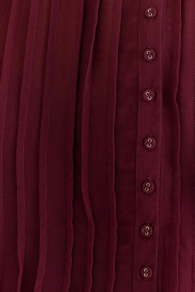 Blouses Women FARM Rio Burgundy Ruffle Blouse