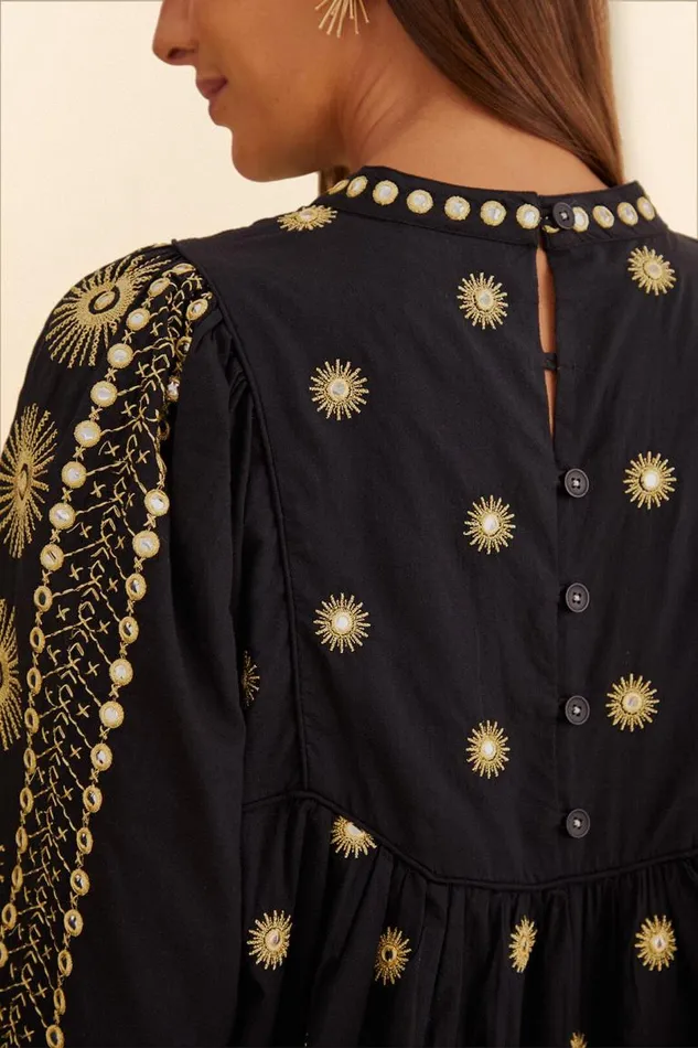 Blouses Women FARM Rio Sun Embroidered Blouse Blouses Women FARM Rio Sun Embroidered Blouse