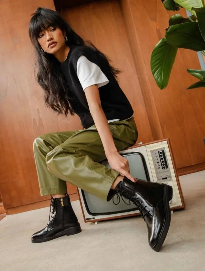 Bobbies Ankle Boots Women Danka Siyah Black