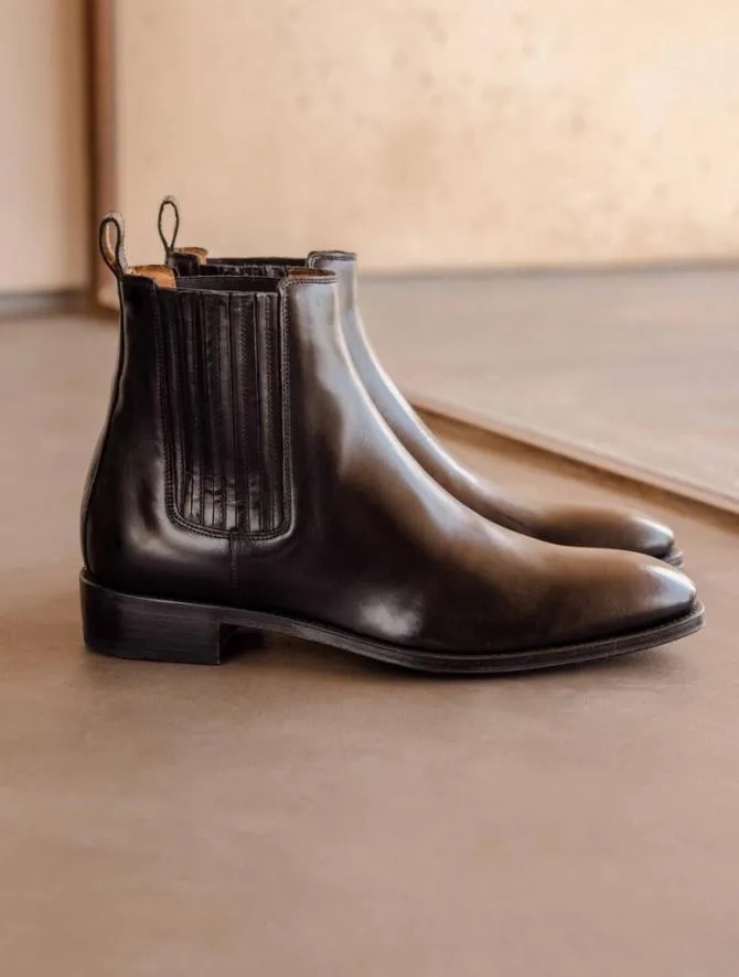 Bobbies Boots Men Russell Tuxedo Black