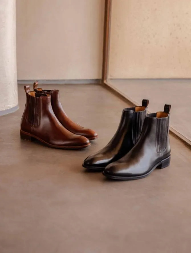 Bobbies Boots Men Russell Tuxedo Black