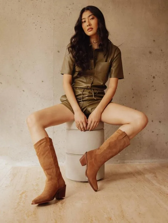 Bobbies Knee High Boots Women Gemma Squirrel