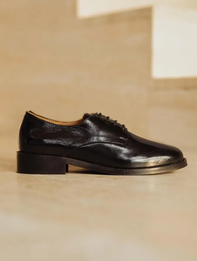 Bobbies Loafers and Derbies Women Becky Black Vinyl