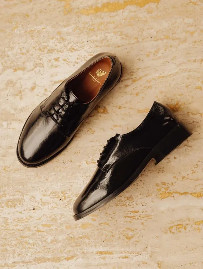 Bobbies Loafers and Derbies Women Becky Black Vinyl