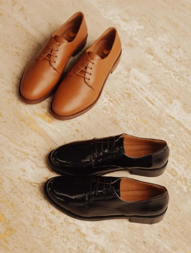 Bobbies Loafers and Derbies Women Becky Black Vinyl