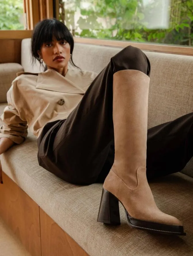 Bobbies Platforms and Clogs Women Callie Mohair Taupe