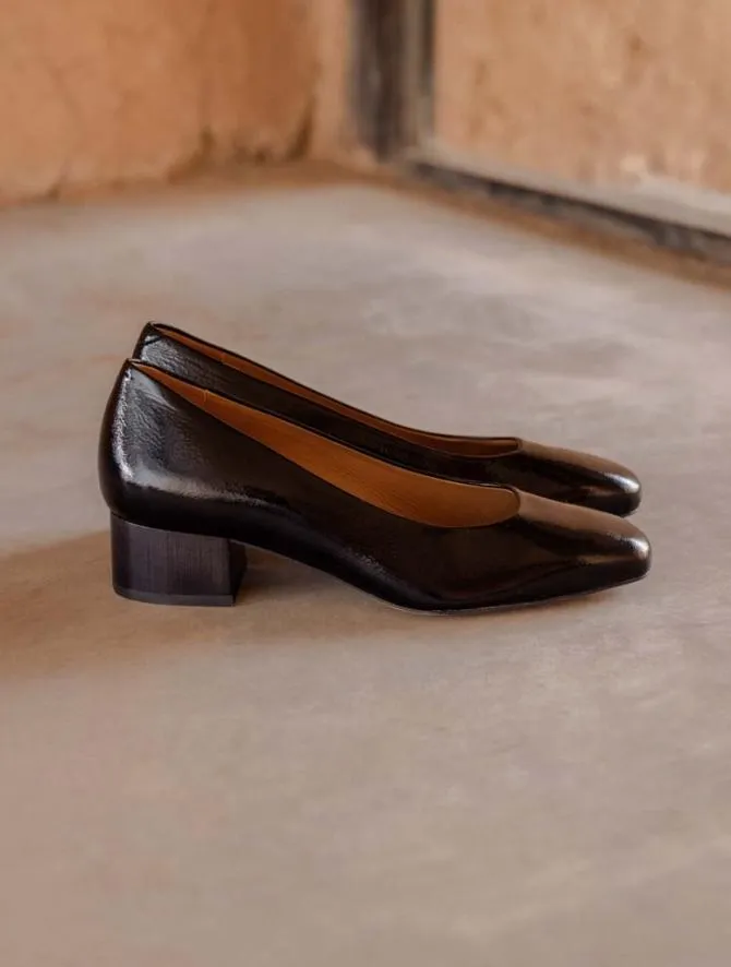 Bobbies Pumps Mary Janes and Ballet Flats Women Rosie Black Vinyl