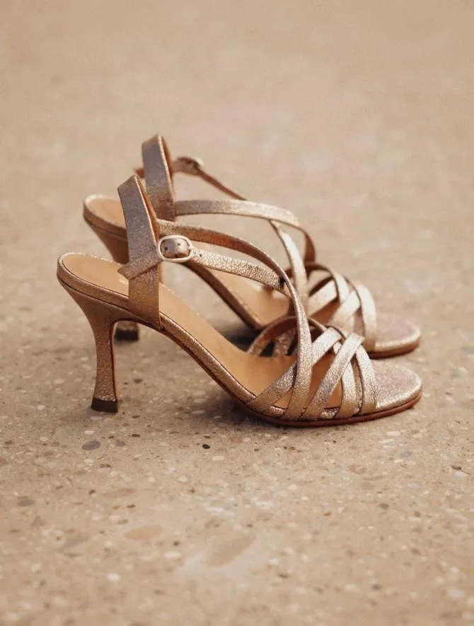Bobbies Sandals and Mules Women Aka Sepia Gold