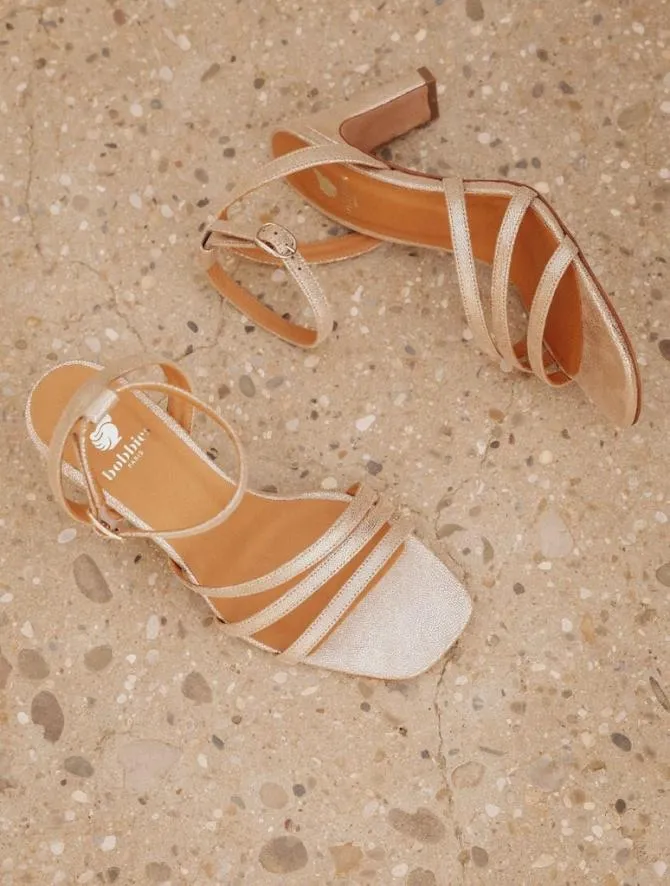 Bobbies Sandals and Mules Women Davina Iridescent Champagne