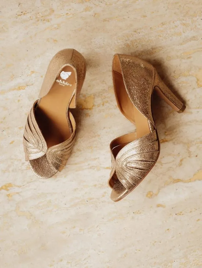 Bobbies Sandals and Mules Women Paloma Sepia Gold