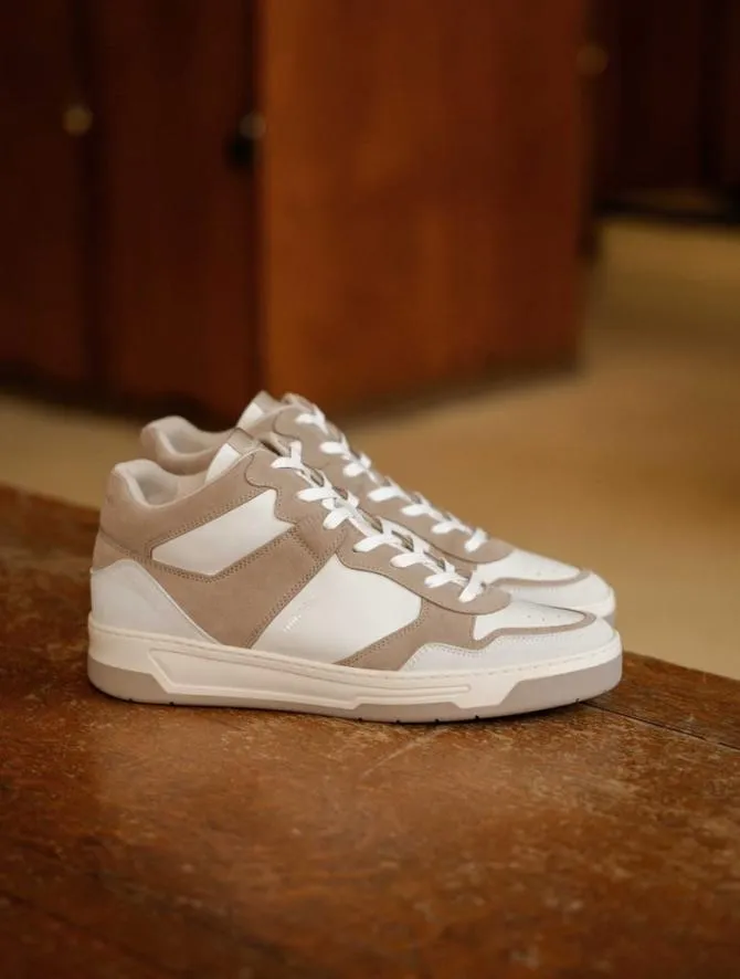 Bobbies Sneakers Men Fraser Off White and Ash Beige