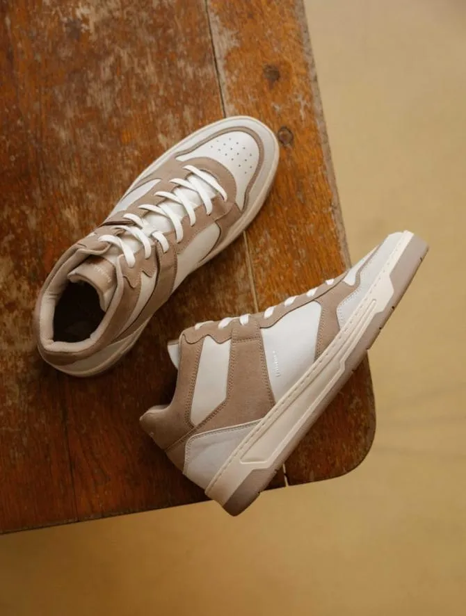 Bobbies Sneakers Men Fraser Off White and Ash Beige